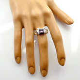 Kennedy Boho Purple Gemstone Ring with Sterling Silver